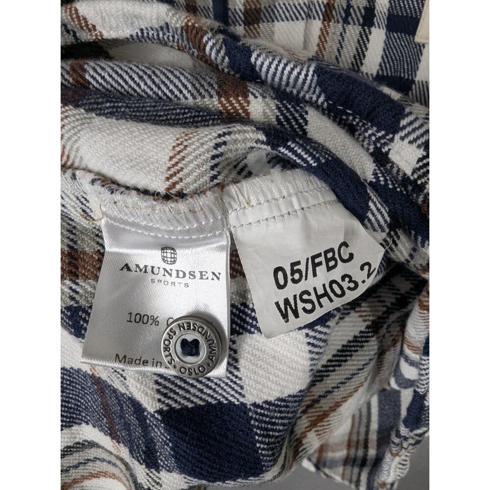 Amundsen Skauen Flannel Zip Button Field Shirt Womens Medium Plaid - Picture 9 of 14
